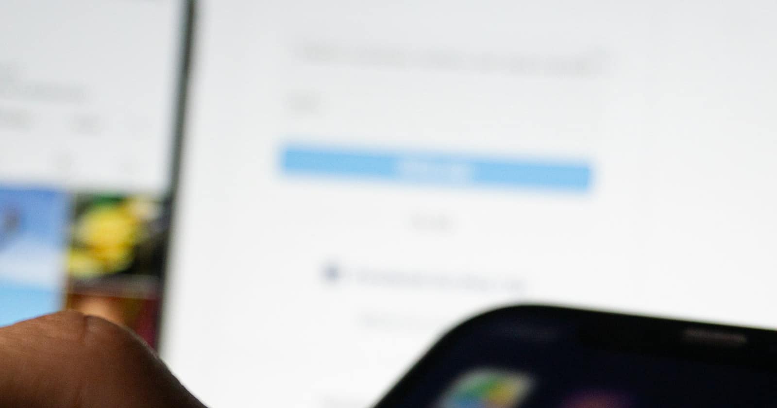 A phone showing social media advertising content
